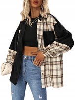 SHEIN KOSZULA DAMSKA W KRATĘ Z DŁUGIM RĘKAWEM NA GUZIKI 36 1DB Shein