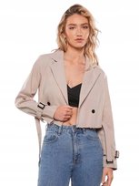 SHEIN KURTKA DAMSKA BEŻOWA DWURZĘDOWA BASIC 38 V9F Shein