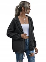 SHEIN KURTKA DAMSKA CZARNA Z KAPTUREM BASIC 38 1ŁŁE Shein