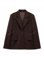 SHEIN MARYNARKA DAMSKA BRĄZOWA ELEGANCKA NA GUZIKI L 11DB Shein