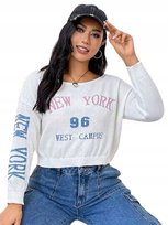 SHEIN PLUS SIZE DAMSKI SWETER Z NAPISAMI 46 ŁTN Shein