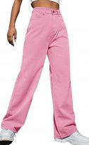 SHEIN RÓŻOWE JEANSY PROSTE DAMSKIE CASUAL 36 1VBX Shein