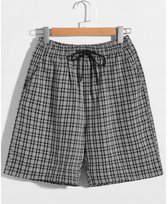 SHEIN SPODENKI MĘSKIE SZARE W KRATKĘ BASIC S ŁFV Shein