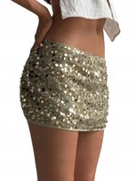 SHEIN SPÓDNICO-SPODENKI ZIELONE Z CEKINAMI MINI 36 11GB Shein