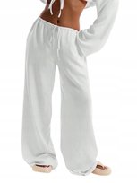 SHEIN SPODNIE DAMSKIE BIAŁE LUŹNE DŁUGIE CASUAL L 11HC Shein