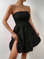 SHEIN SUKIENKA CZARNA KOKTAJLOWA KRÓTKA 36 1V7A Shein