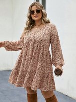 SHEIN SUKIENKA DAMSKA PLUS SIZE ROZKLOSZOWANA W KWIATY 46 1LA Shein