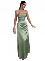 SHEIN SUKIENKA KOKTAJLOWA ZIELONA MAXI NA ZAMEK M 11DD Shein