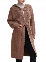 SHEIN SWETER BRĄZOWY Z KAPTUREM BASIC 40/42 1ŁOH Shein