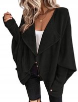 SHEIN SWETER DAMSKI CZARNY GŁADKI LUŹNY 38 V_B Shein