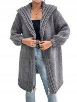 SHEIN SWETER DAMSKI KARDIGAN SZARY 40/42 ŁRJ Shein
