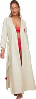 SHEIN SWETER LEN BAWEŁNA Z APLIKACJĄ KIMONO 40 5_A Shein