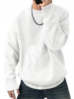 SHEIN SWETER MĘSKI BIAŁY NA CO DZIEŃ PROSTY L ŁŁP Shein
