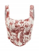 SHEIN TOP DAMSKI Z WZOREM ROŚLINNYM NA SZEROKICH RAMIĄCZKACH 40/42 1GC Shein