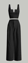 SHEIN TOP DAMSKI ZAPINANY GŁADKI CZARNY 40/42 V7K Shein