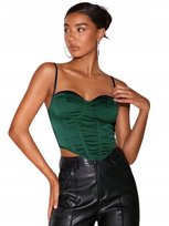 SHEIN TOP ZIELONY NA RAMIĄCZKACH CASUAL 40/42 ŁGP Shein