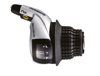 Shimano, Dźwignia przerzutki prawa, Revo Shifter SL-RS45, 7-rzędowa index, srebrno-czarna, rozmiar uniwersalny - Shimano
