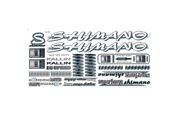Shimano, Naklejka KR4, biało-grafitowa - Shimano