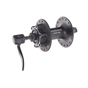 Shimano, Piasta przednia, ShI deore Ahbm475bl5, 32 otw, tarcza, IS 6 - śrub, czarna - Shimano