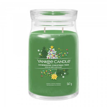 Shimmering Christmas Tree - Yankee Candle Signature - Duża Świeca Zapachowa Z Dwoma Knotami - Yankee Candle