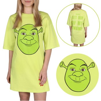 Shrek Zielona, damska koszulka nocna, bawełniana koszulka do spania L - Disney