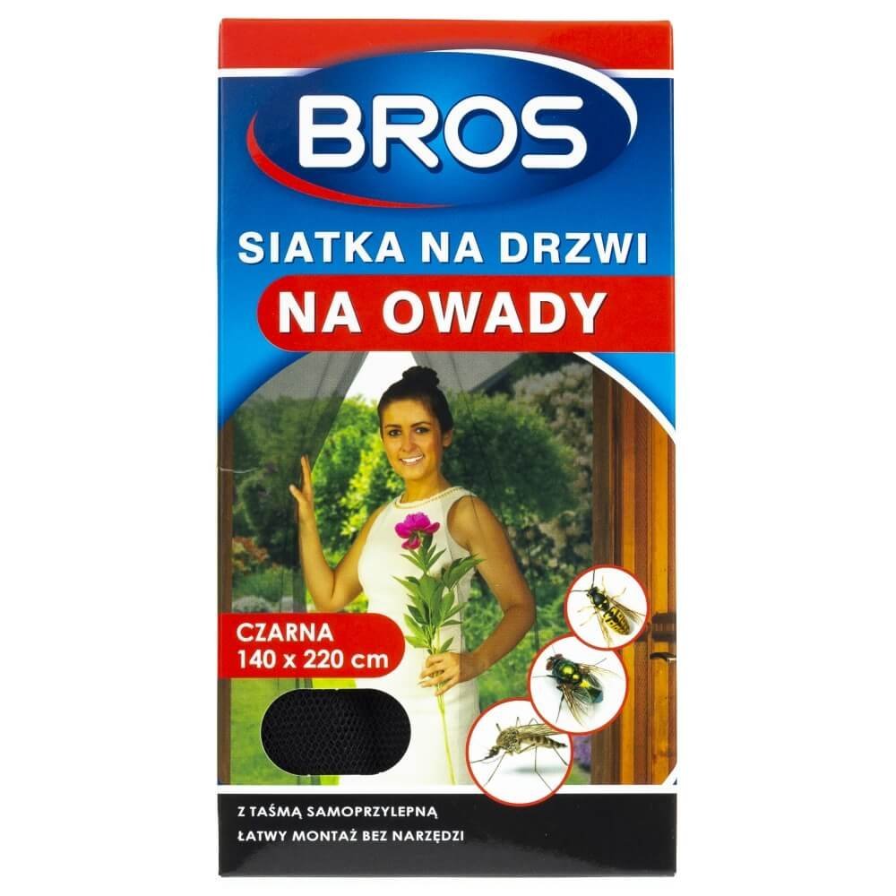 Siatka na drzwi 140x220 czarna - Bros moskiteria samoprzylepna