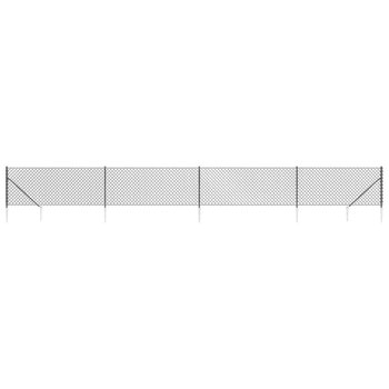 Siatka ogrodzeniowa 1,1x10m antracyt PVC stal galw - Zakito Europe