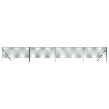 Siatka ogrodzeniowa 1x10m, zielona, PVC, stal galw - Zakito Europe