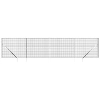 Siatka ogrodzeniowa 2x10m antracytowa PVC, stal ga - Zakito Europe