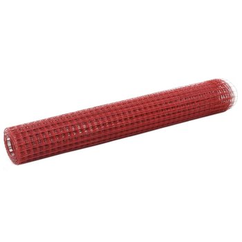 Siatka ogrodzeniowa PVC 10x1m czerwona 19x19mm 0,9 - Zakito Europe