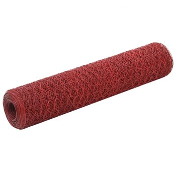 Siatka ogrodzeniowa stalowa PVC 25x0,75m czerwona - Zakito Europe