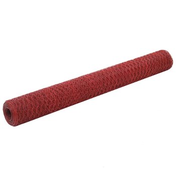 Siatka ogrodzeniowa stalowa PVC 25x1,2m czerwona - Zakito Europe
