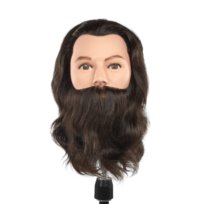 Sibel OBB Training Head with Beard Erik 100% Human Dark Brown