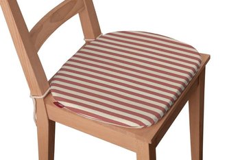 Siedzisko Bartek na krzesło DEKORIA, Quadro, czerwono białe pasy, 40x37x2,5cm - Dekoria