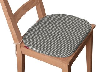 Siedzisko Bartek na krzesło DEKORIA, Quadro, szaro biała kratka, 40x37x2,5cm - Dekoria