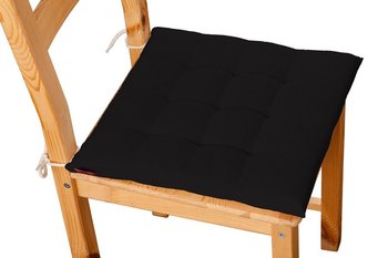 Siedzisko Karol na krzesło DEKORIA Cotton Panama, czarny, 40x40x3,5 cm - Dekoria