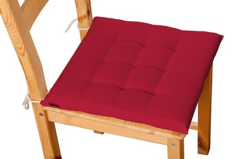Siedzisko Karol na krzesło DEKORIA Cotton Panama, Scarlet Red, czerwony, 40x40x3,5 cm - Dekoria