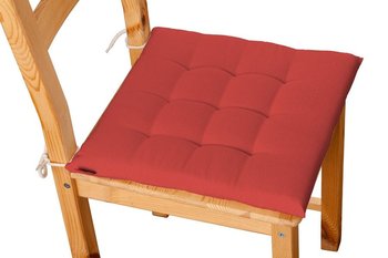 Siedzisko Karol na krzesło DEKORIA Loneta, czerwony, 40x40x3,5 cm - Dekoria