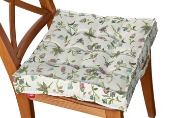 Siedzisko Kuba na krzesło DEKORIA Londres, małe kwiaty na jasnym tle, 50x50x10 cm - Dekoria
