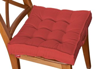 Siedzisko Kuba na krzesło DEKORIA Loneta, czerwony, 40x40x6 cm - Dekoria
