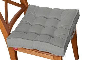 Siedzisko Kuba na krzesło DEKORIA Loneta, szary, 50x50x10 cm - Dekoria