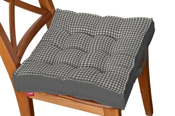 Siedzisko Kuba na krzesło DEKORIA Quadro, szaro biała krateczka, 50x50x10 cm - Dekoria