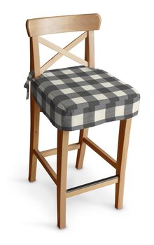 Siedzisko na krzesło barowe Ingolf, szaro biała krata (5,5x5,5cm), krzesło barowe Ingolf, Quadro - Dekoria