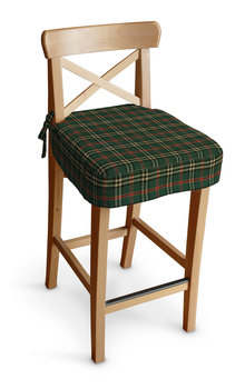 Siedzisko na krzesło barowe Ingolf, zielono - czerwona kratka, krzesło barowe Ingolf, Quadro - Dekoria
