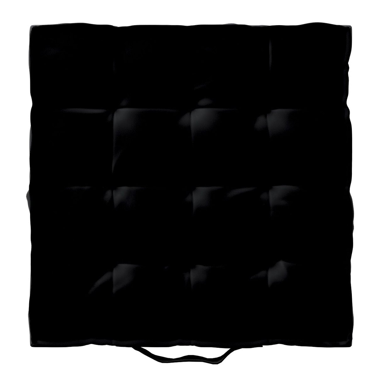 Siedzisko na krzesło KUBA Velvet, głęboka czerń, 50 × 50 × 10 cm