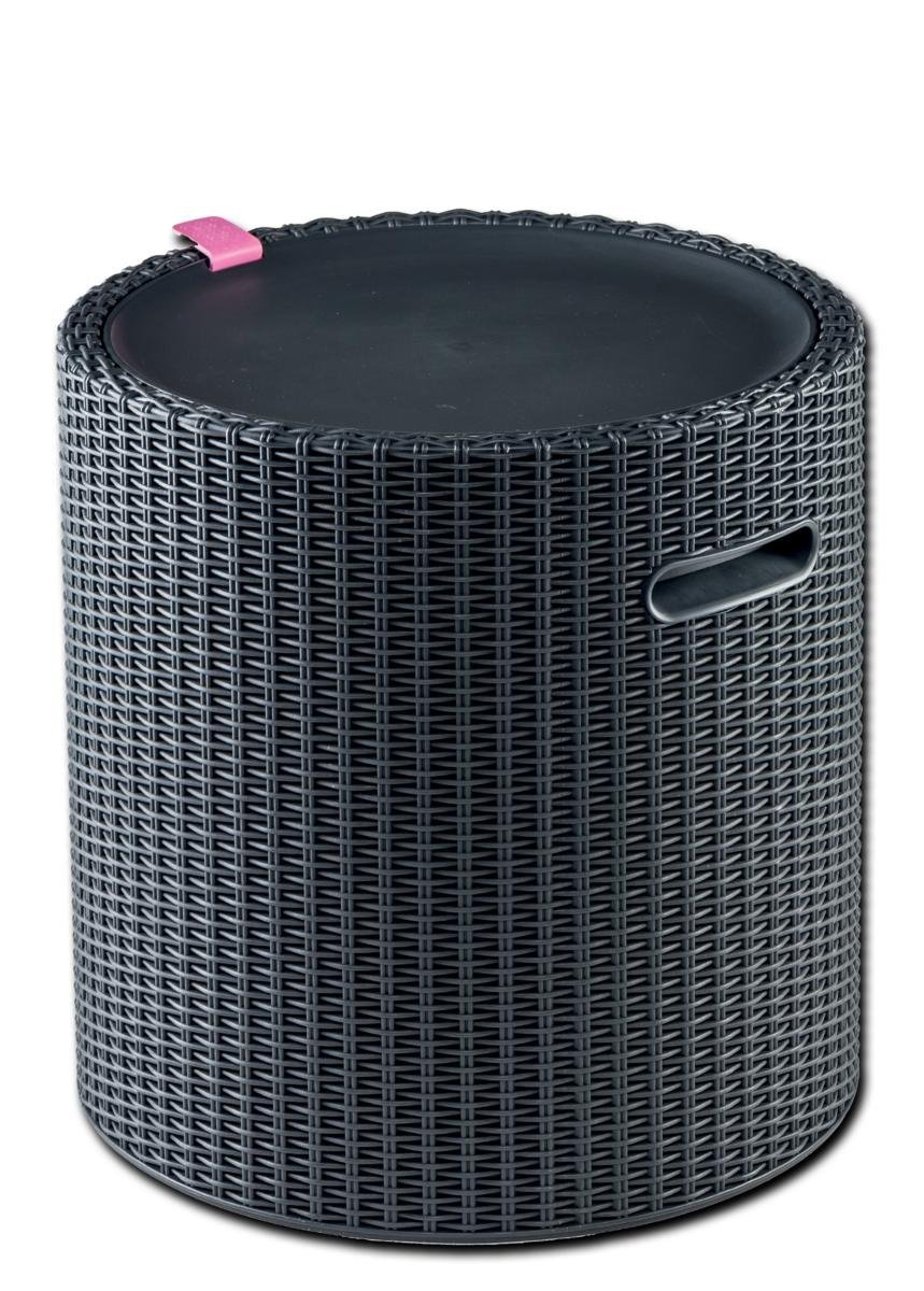 Siedzisko ze schowkiem Cool Stool, antracytowe, 43,3x44 cm, 39 l