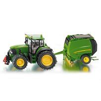 Siku, model Traktor John Deere z prasą