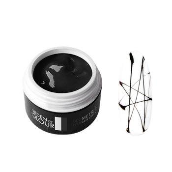 Silcare, The Garden of Colour Geometric Hybrid Gel, żel hybrydowy do zdobień Black, 5 g - Silcare