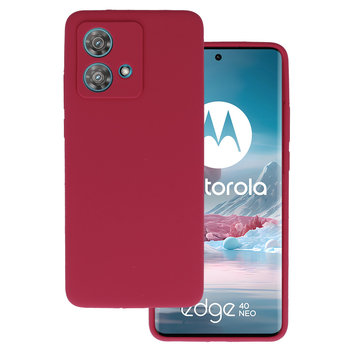 Silicone Lite Case do Motorola Edge 40 Neo 5G bordowy - Inny producent