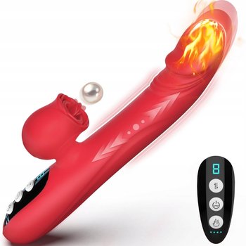 Silicone Vibrator 7 Powerful Modes - Licking Red - Boss of Toys